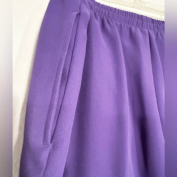WOMENS LARGE 4 PIECE DRAPER'S & DAMON'S PURPLE BLOUSES & PANTS PANT SET OUTFIT - Picture 12 of 13